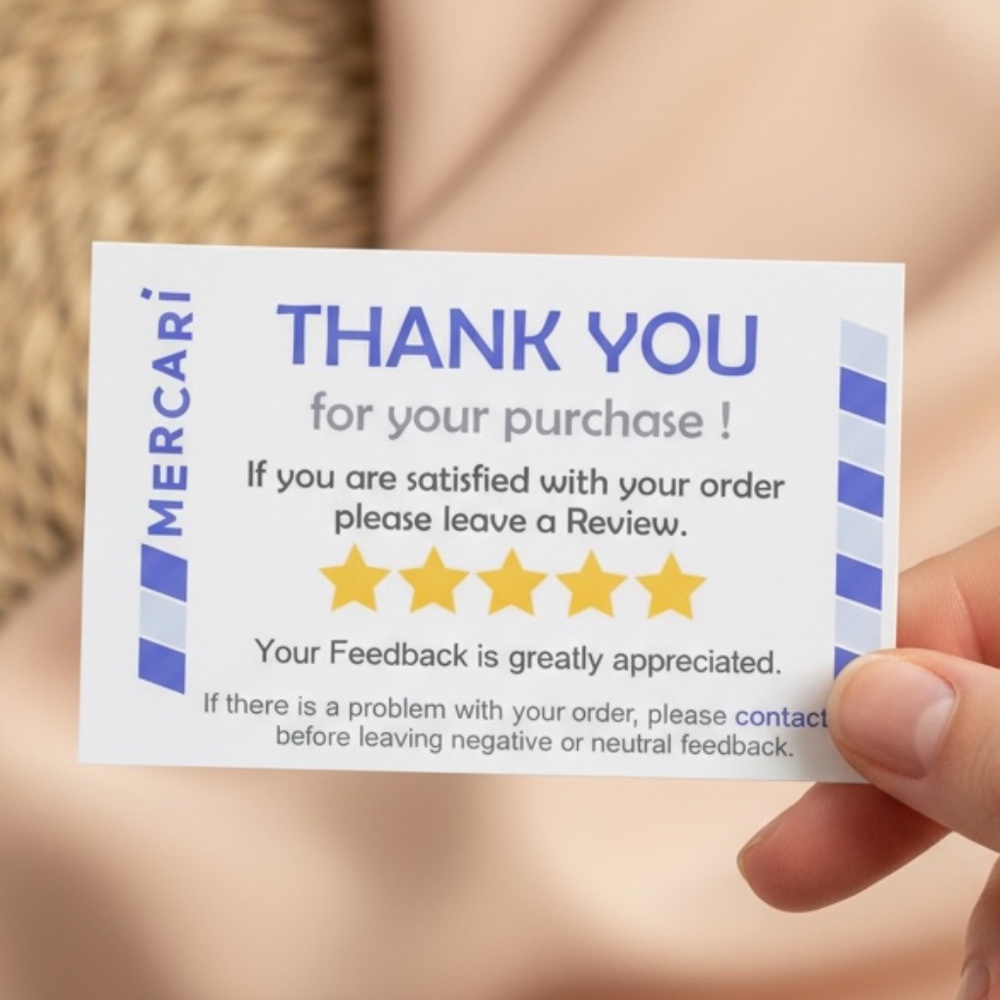 Thank You Cards | Small Business Packaging | Matte Finish (50 pcs)